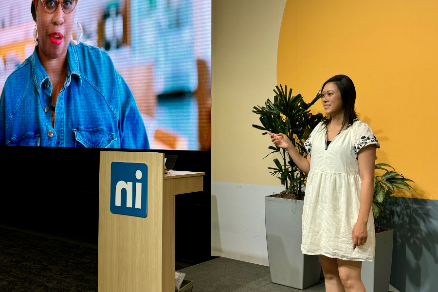 Michelle presenting for LinkedIn